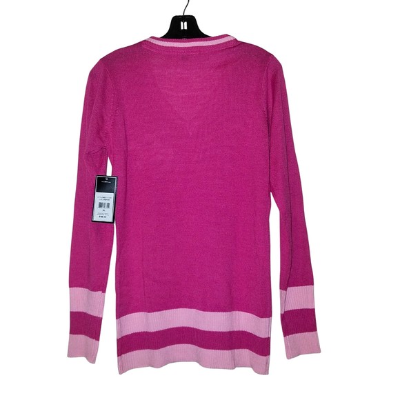 Beverly Hills Polo Club Fuchsia Pink Lightweight Big Pony Sweater Size XL - Picture 2 of 5